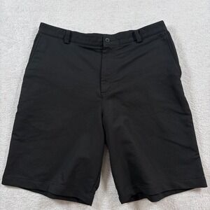 Nike Golf Dri Fit Shorts Mens 34 Black Texture Weave Flex Performance 9"‎ Inseam